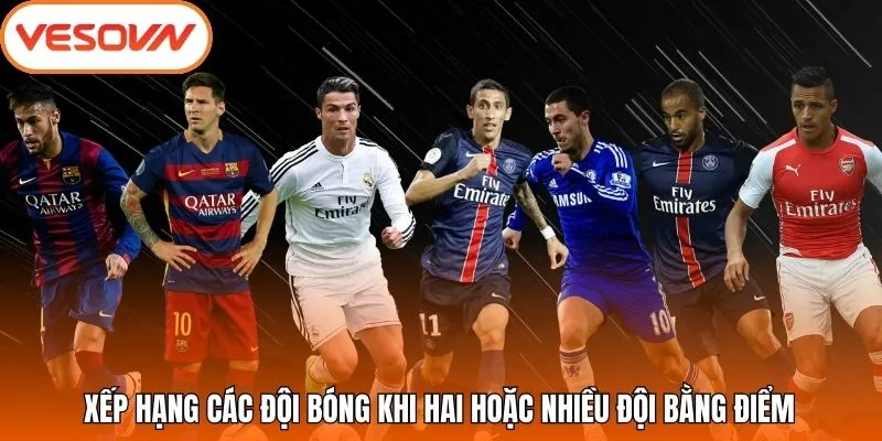 Xếp hạng các đội bóng khi hai hoặc nhiều đội bằng điểm